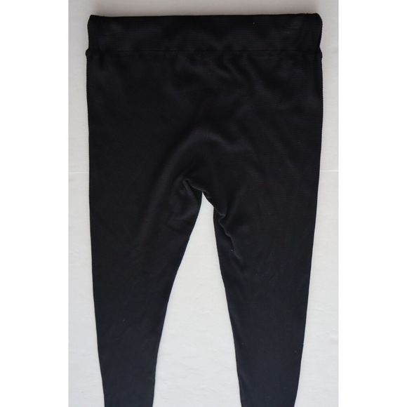 Monrow 119412 Women's Sz Large Black Waffle-Knit Jogger Sweatpants - Picture 6 of 11